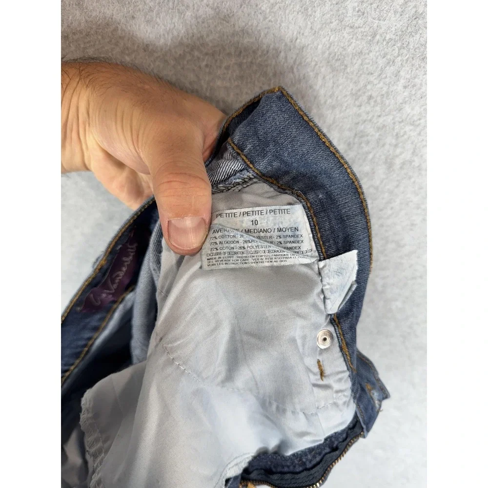 Gloria Vanderbilt Jeans Womens 10 Petite Blue Amanda Classic Tapered Denim Pants